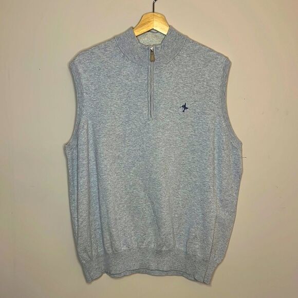 Peter Millar Grey Cotton Blend Sweater Vest - Size XL - Picture 1 of 10